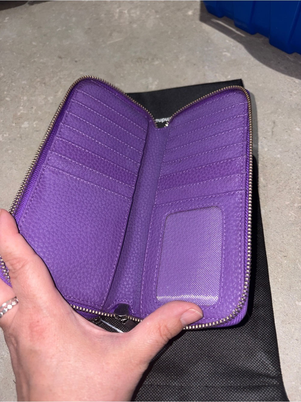 Matt & Nat Purple Pebble Zip Wallet - Picture 4 of 5